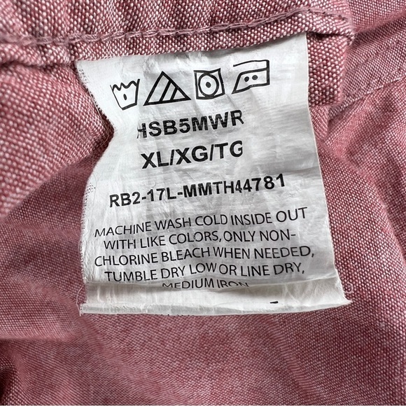 XL WRANGLER BRICK RED SHORT SLEEVE COMFORT FLEX BUTTON FRONT SHIRT STRETCH CASUA - Picture 8 of 8